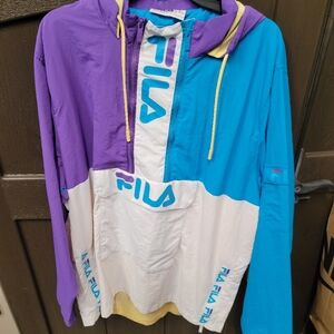 Mens Fila Windbraker Pullover Hoodie